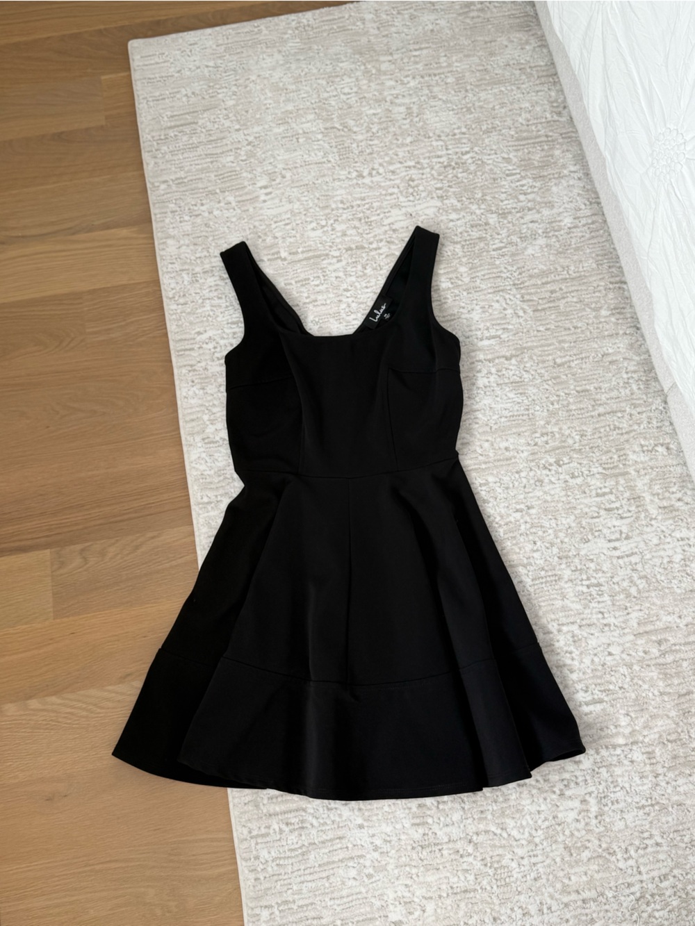 Lulu's Black Sleeveless Fit-and-Flare Mini Dress